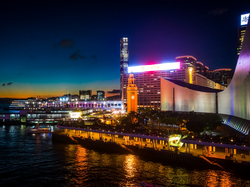 Clock Tower in Tsim Sha Tsui at nighttime