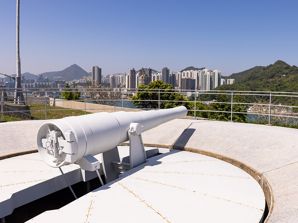 A redoubt battery at the Hong Kong Museum of the War of Resistance and Coastal Defence.