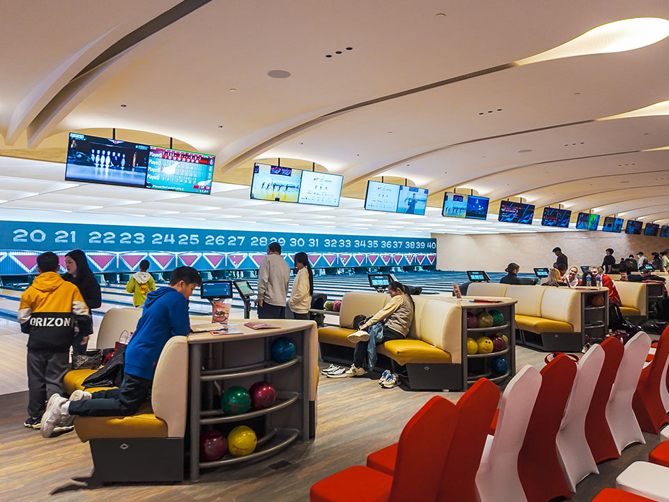 Inside of Top Bowl Tenpin Bowling, Kai Tak Sports Park