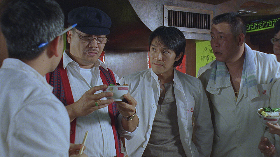 Waiter Sui and colleagues at the ‘Lucky’ cha chaan teng from the movie ‘The Lucky Guy’.
